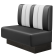DINER | Gastrobank | B:H 100 x 103 cm | Schwarz | Gestreift | Leder