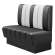 DINER | Gastrobank | B:H 100 x 103 cm | Schwarz | Gestreift | Leder