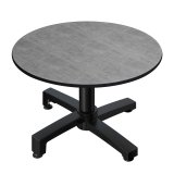 CPBC | Compact Loungetisch | Ø:H 60 x 38 cm | Beton / Aluminium Schwarz | Klappbar | Zusatzgewicht