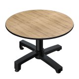 CPBC | Compact Loungetisch | Ø:H 60 x 38 cm | Eiche / Aluminium | Klappbar | Zusatzgewicht