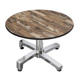 CPBC | Compact Loungetisch | Ø:H 70 x 38 cm | Vintage Old / Aluminium | Klappbar | Zusatzgewicht