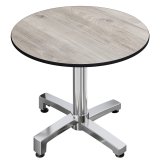 CPBC | HPL Bistro Table | Ø: H 60 x 78 cm | Oak-White / Aluminum | Foldable + Additional Weight | Round