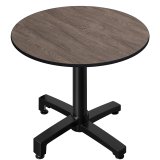CPBC | HPL Bistro Bord | Ø:H 60 x 78 cm | Wenge / Aluminium | Foldbar + Ekstra vægt | Runde