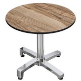 CPBC | Tavolo Bistro HPL | Ø: H 60 x 78 cm | Sheesham / Alluminio | Pieghevole + Peso aggiuntivo | Rotondo