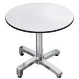CPBC | HPL Bistro Tavolo | Ø: H 60 x 78 cm | Wenge / Alluminio | Pieghevole + peso aggiuntivo | Rotondo
