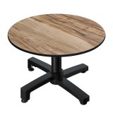 CPBC | Compact Loungetisch | Ø:H 60 x 38 cm | Sheesham / Aluminium | Zusatzgewicht