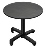 CPBC | HPL Bistrotafel | Ø: H 60 x 78 cm | Antraciet / Zwart aluminium | Extra gewicht | Rond