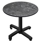 CPBC | HPL Bistrotafel | Ø: H 60 x 78 cm | Felsen / Aluminium | Extra gewicht | Rond