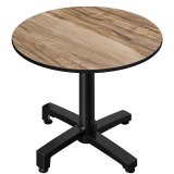 CPBC | HPL Bistrotafel | Ø: H 70 x 78 cm | Sheesham / Aluminium | Extra gewicht | Rond