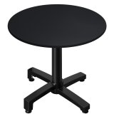 CPBC | HPL Bistrotafel | Ø:H 70 x 78 cm | Zwart / Aluminium | Extra gewicht | Rond