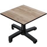 CPBC | Compact Loungetisch | B:T:H 70 x 70 x 38 cm | Eiche / Aluminium | Klappbar | Zusatzgewicht