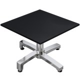 CPBC | Compact Loungetisch | B:T:H 70 x 70 x 38 cm | Schwarz / Aluminium | Klappbar | Zusatzgewicht