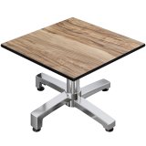 CPBC | Compact Loungetisch | B:T:H 70 x 70 x 38 cm | Sheesham / Aluminium | Klappbar | Zusatzgewicht