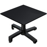 CPBC | Compact Loungetisch | B:T:H 70 x 70 x 38 cm | Schwarz / Aluminium | Klappbar | Zusatzgewicht