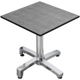 CPBC | HPL Bistro Tisch | B:T:H 60 x 60 x 80 cm | Beton / Aluminium | Klappbar + Zusatzgewicht | Quadratisch