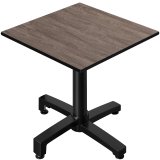 CPBC | HPL Bistro Tisch | B:T:H 60 x 60 x 80 cm | Wenge / Aluminium | Klappbar + Zusatzgewicht | Quadratisch