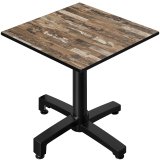 CPBC | HPL Bistro Tisch | B:T:H 60 x 60 x 80 cm | Vintage Old / Aluminium | Klappbar + Zusatzgewicht | Quadratisch