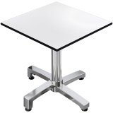 CPBC | HPL Bistro Tisch | B:T:H 60 x 60 x 80 cm | Wenge / Aluminium | Klappbar + Zusatzgewicht | Quadratisch