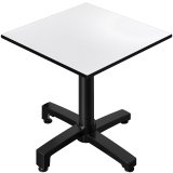 CPBC | HPL Bistro Tisch | B:T:H 60 x 60 x 80 cm | Wenge / Aluminium | Klappbar + Zusatzgewicht | Quadratisch