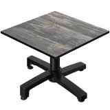 CPBC | Compact Loungetisch | B:T:H 70 x 70 x 38 cm | Rustikal Kiefer / Aluminium | Zusatzgewicht