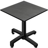 CPBC | HPL Bistrotable | Wymiar B:X:H 70 x 70 x 78 cm | Antracyt / Czarny aluminium | Dodatkowa waga | Kwadratowy