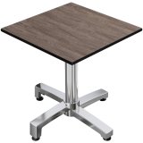 CPBC | HPL Bistro Tisch | B:T:H 60 x 60 x 78 cm | Wenge / Aluminium | Zusatzgewicht | Quadratisch