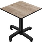CPBC | HPL Bistro Tafel | B::H 70 x 70 x 78 cm | Eikenkleur / Aluminium | Extra gewicht | Vierkant