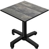 CPBC | Tavolo Bistro HPL | L:P:A 70 x 70 x 78 cm | Acacia rustica / Alluminio | Peso aggiuntivo | Quadrato