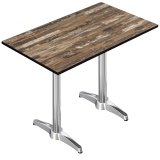 CPBL | HPL Compact Bistro ståbord | 130 x 80 x 110 cm | Vintage Old / Silver | Rektangulär