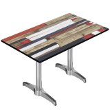 CPBL | HPL Bistro Table | W:D:H 120 x 70 x 80 cm | Vintage Color / Aluminum | Additional Weight | Rectangular