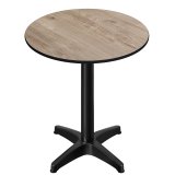 CPBL | HPL Compact Bistro Højdesk | Ø 60 x 110 cm | Foldbar + Ekstra vægt |Rustik eg / Sort