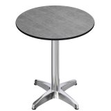 CPBL | HPL Compact Bistro Stehtisch | Ø 70 x 110 cm | + Zusatzgewicht | Beton / Aluminium