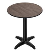 CPBL | HPL Compact Bistro Table Haute | Ø 60 x 110 cm | + Poids supplémentaire | Light Wenge / Noir