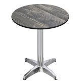 CPBL | HPL Compact Bistro Barstol | Ø 70 x 110 cm | + Extra vikt | Rustikellinder / Aluminium