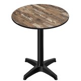 CPBL | HPL Compact Bistro Stehtisch | Ø 60 x 110 cm | + Zusatzgewicht | Vintage Old / Schwarz