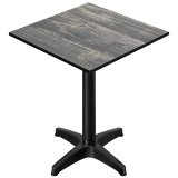 CPBL | HPL Compact Bistro Barstolpe | 70 x 70 x 110 cm | Hopfällbar + Extra vikt |Rustikalt furu / Svart