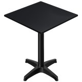 CPBL | HPL Compact Bistro Stehtisch | 60 x 60 x 110 cm | Klappbar + Zusatzgewicht | Schwarz / Schwarz