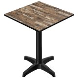 CPBL | HPL Compact Bistro Stehtisch | 60 x 60 x 110 cm | Klappbar + Zusatzgewicht | Vintage Old / Schwarz