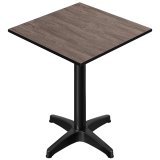 CPBL | HPL Compact Bistro-standbord | 70 x 70 x 110 cm | + Ekstra vægt | Light Wenge / Sort