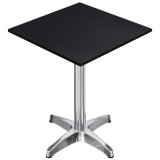 CPBL | HPL Compact Bistro Standbord | 60 x 60 x 110 cm | + Ekstra vægt | Sort / Aluminium