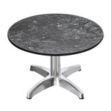 CPBL | Compact Loungetisch | Ø:H 60 x 38 cm | Felsen / Aluminium | Klappbar | Zusatzgewicht