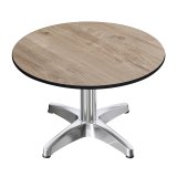 CPBL | Compact Loungetisch | Ø:H 60 x 38 cm | Eiche / Aluminium | Klappbar | Zusatzgewicht