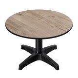 CPBL | Compact Loungetisch | Ø:H 70 x 38 cm | Eiche / Aluminium | Klappbar | Zusatzgewicht