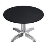 CPBL | Compact Loungetisch | Ø:H 60 x 38 cm | Schwarz / Aluminium | Klappbar | Zusatzgewicht
