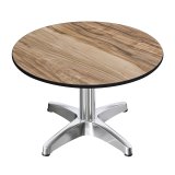 CPBL | Compact Loungetisch | Ø:H 60 x 38 cm | Sheesham / Aluminium | Klappbar | Zusatzgewicht