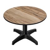 CPBL | Compact Loungetisch | Ø:H 70 x 38 cm | Sheesham / Aluminium | Klappbar | Zusatzgewicht