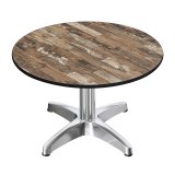 CPBL | Compact Loungetisch | Ø:H 60 x 38 cm | Vintage Old / Aluminium | Klappbar | Zusatzgewicht