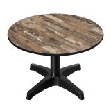 CPBL | Compact Loungetisch | Ø:H 70 x 38 cm | Vintage Old / Aluminium | Klappbar | Zusatzgewicht