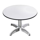 CPBL | Kompakt Loungebord | Ø:H 70 x 38 cm | Hvid / Aluminium | Foldbar | Ekstra vægt