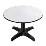CPBL | Compact Loungetisch | Ø:H 60 x 38 cm | Weiß / Aluminium Schwarz | Klappbar | Zusatzgewicht